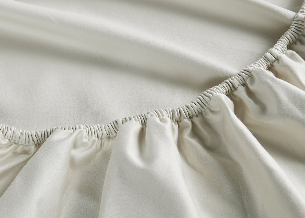 Christy "500TC Hygro Cotton Sateen" Bed Linen with Parchment boarder Stitch