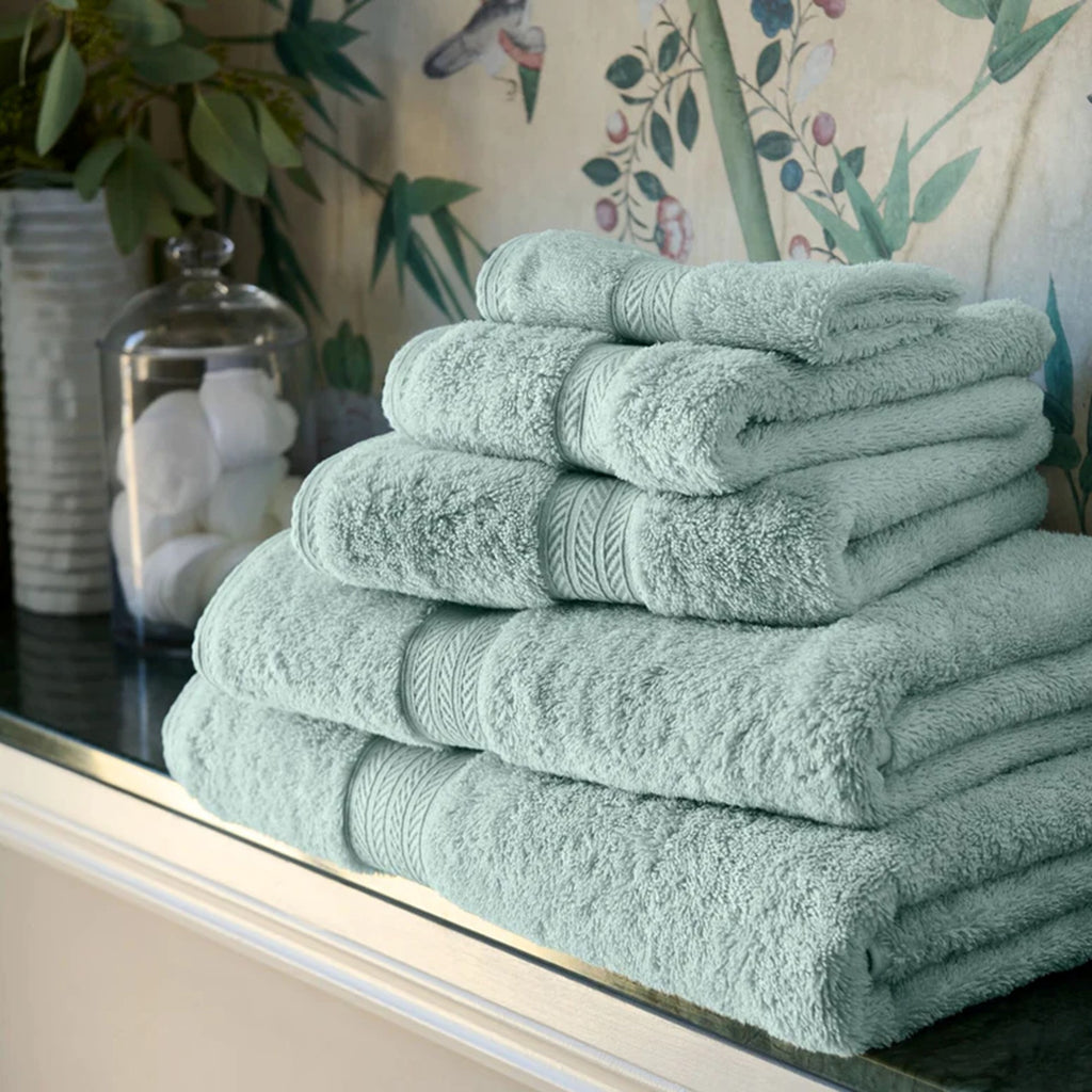 Renaissance Egyptian Cotton Bath Towels Collection in Eggshell Blue