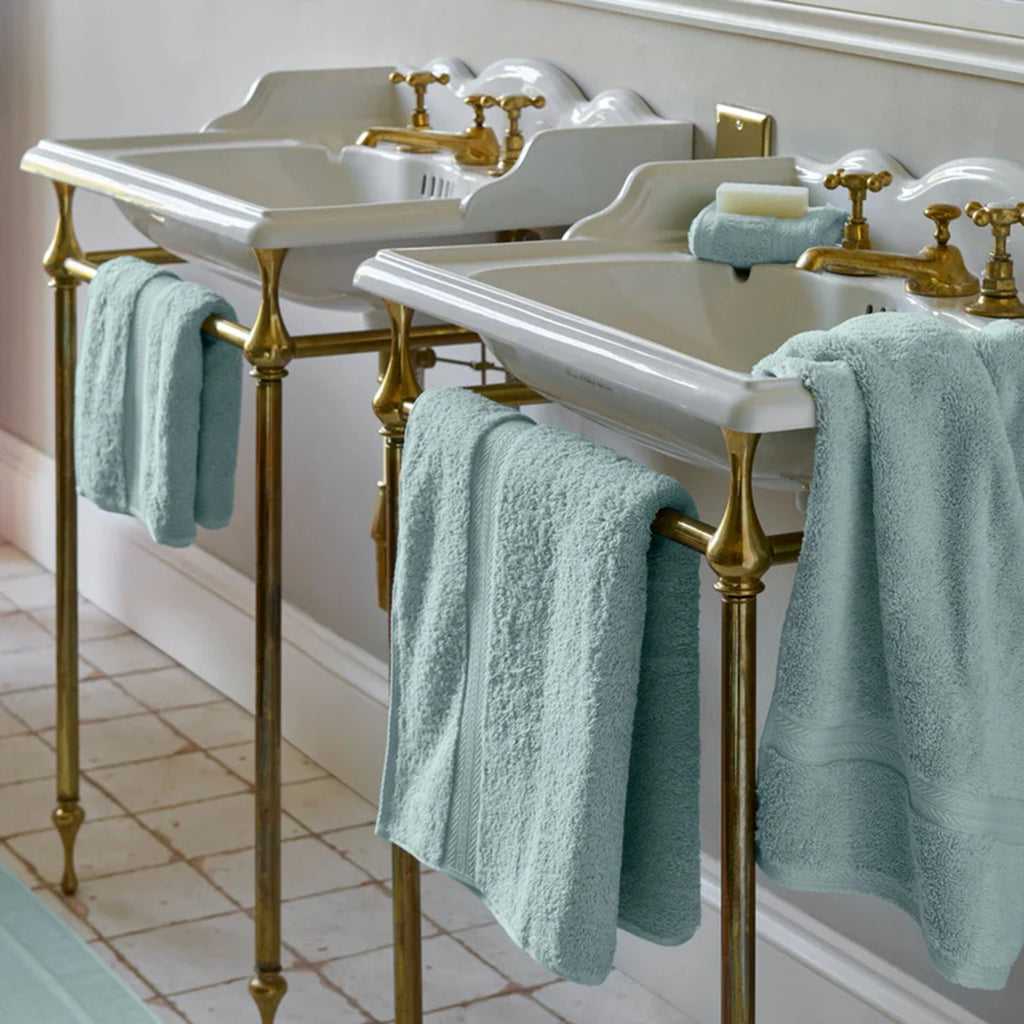 Renaissance Egyptian Cotton Bath Towels Collection in Eggshell Blue