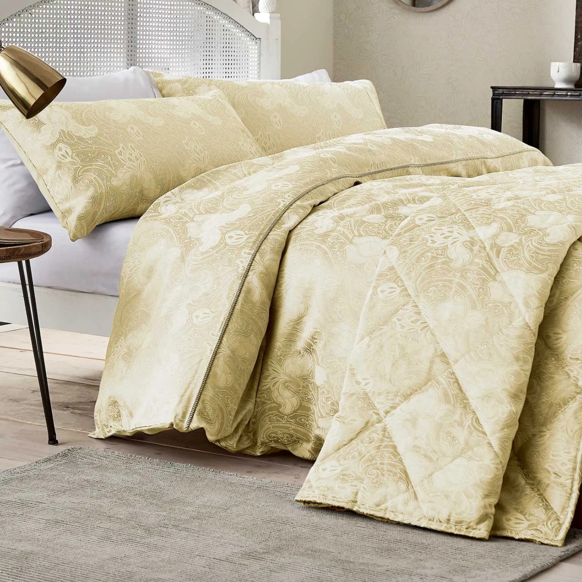 Ashbee Square Filled Cushion in Soft Gold