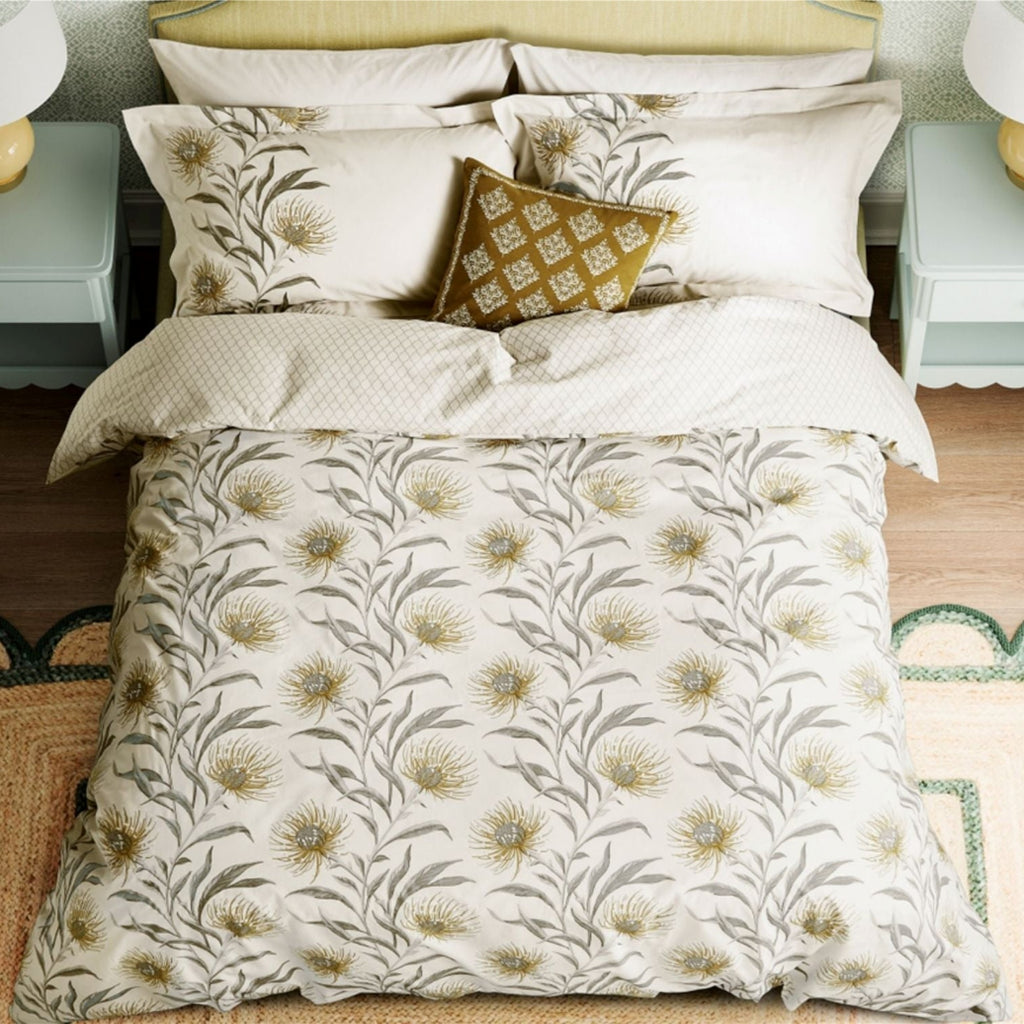 Catherinae Duvet Filled Cushion in Hay (Gold)