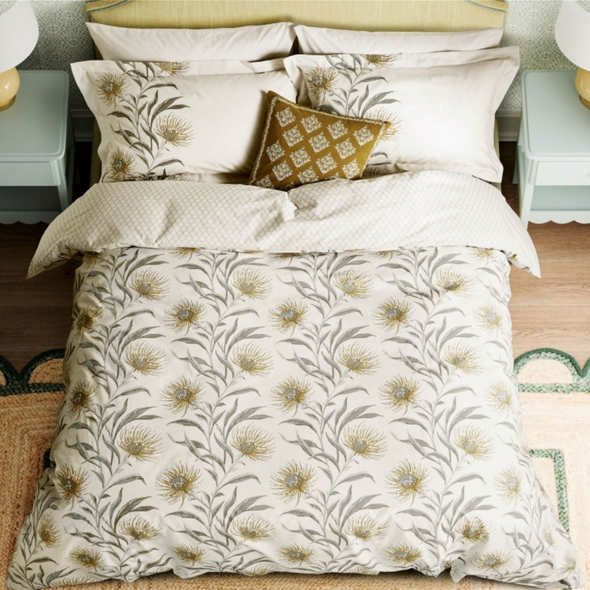 Catherinae Duvet Filled Cushion in Hay (Gold)
