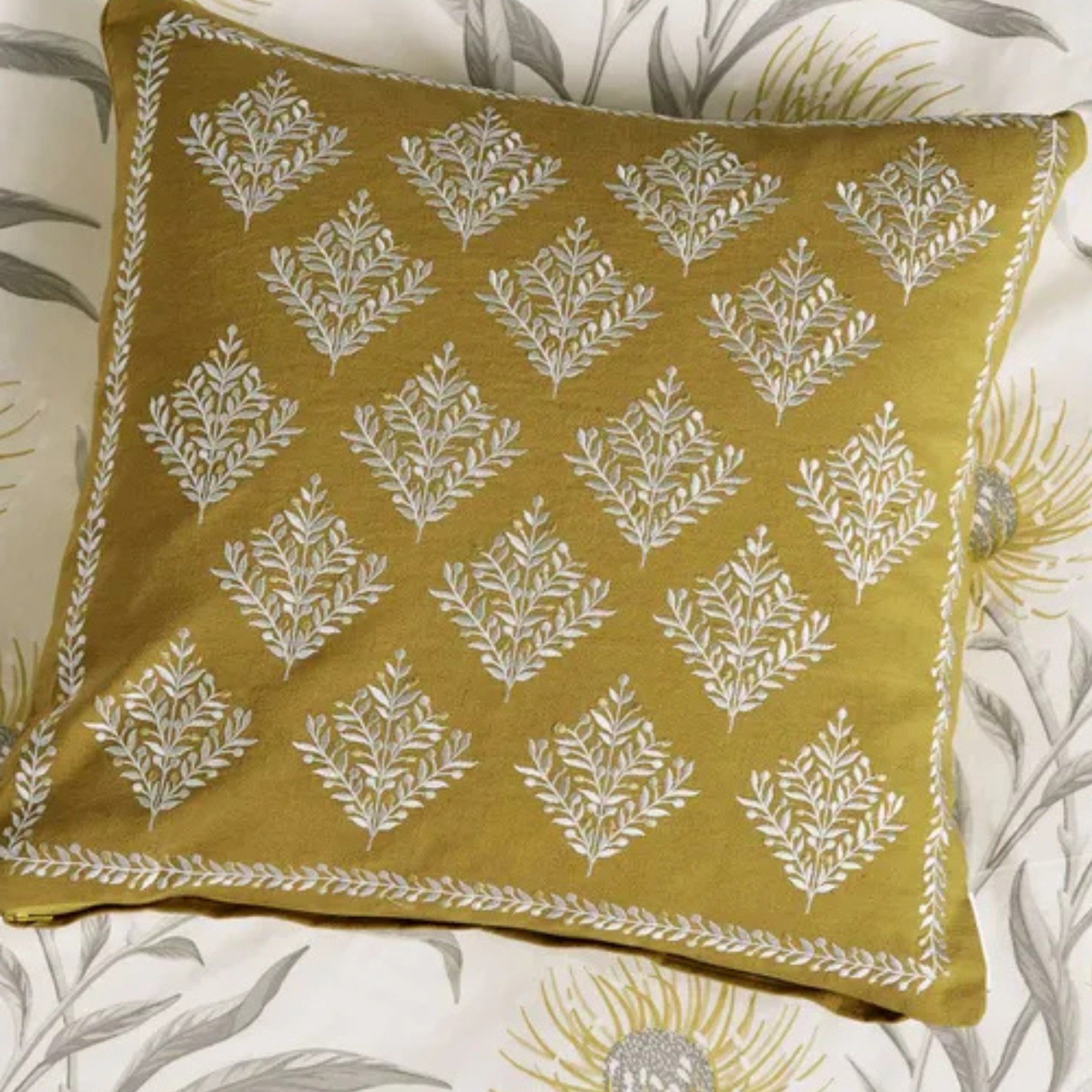 Catherinae Duvet Filled Cushion in Hay (Gold)