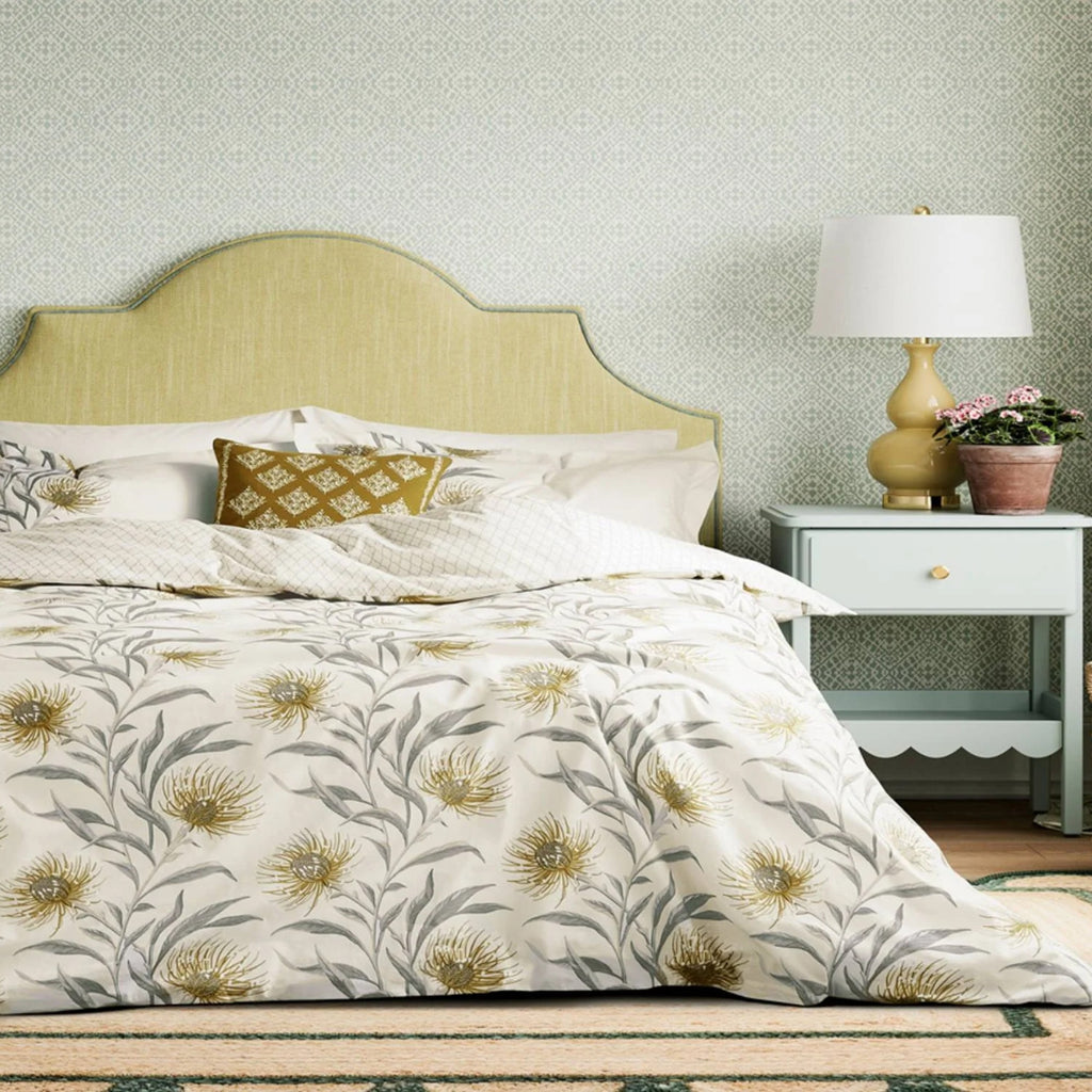 Sanderson "Catherinae" Duvet Cover Set in Hay (Gold)