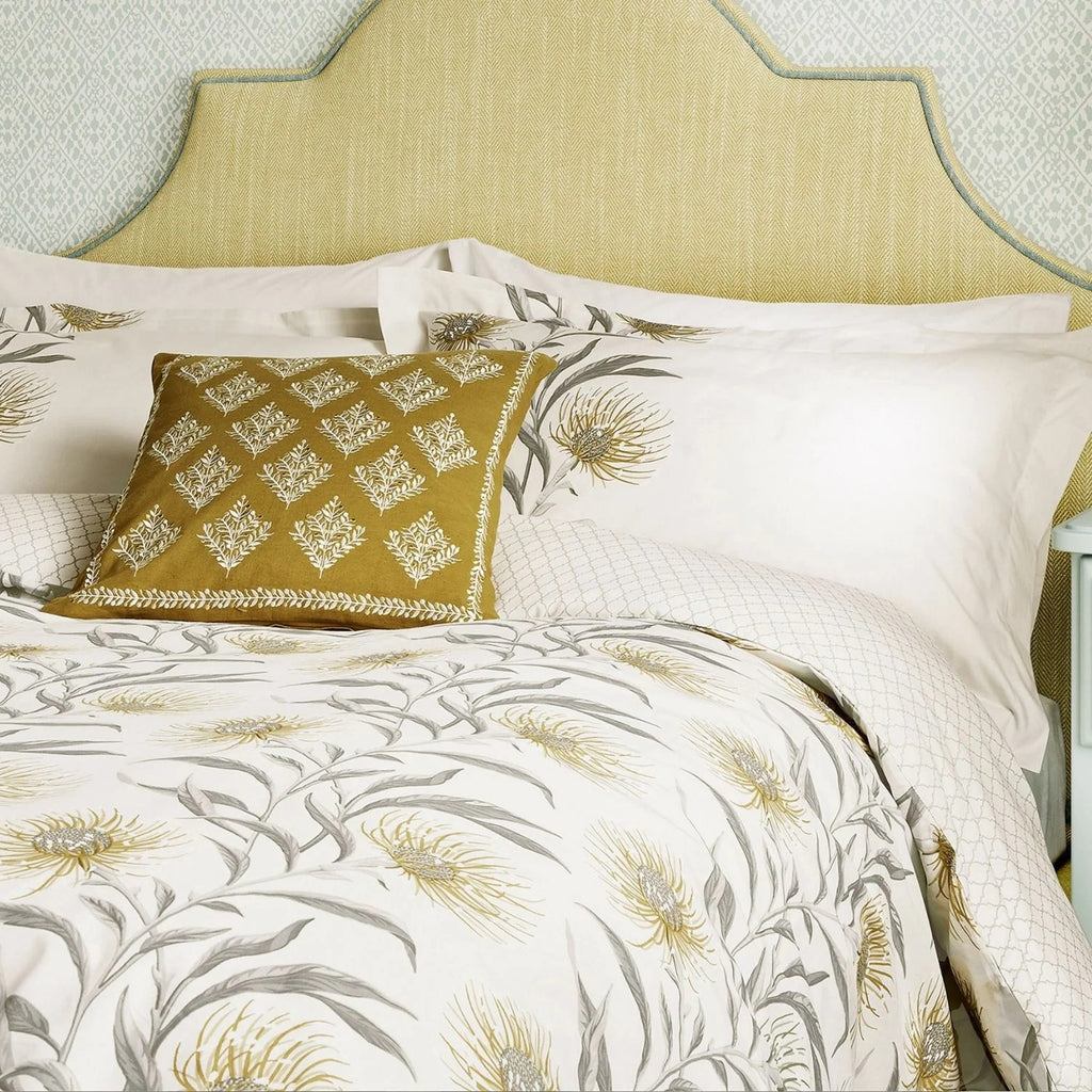 Sanderson "Catherinae" Duvet Cover Set in Hay (Gold)