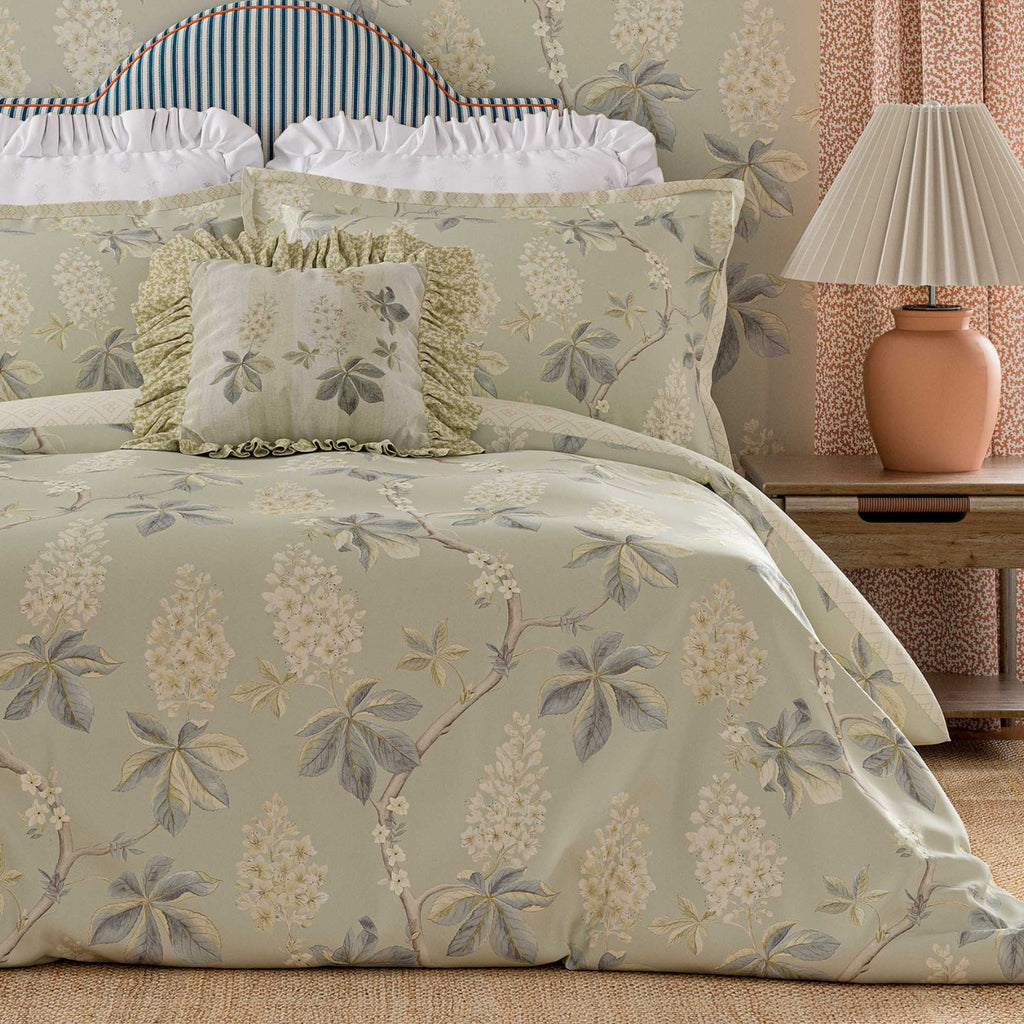 Sanderson "Chestnut Tree" Duvet Cover Set in Grey Blue & Sage