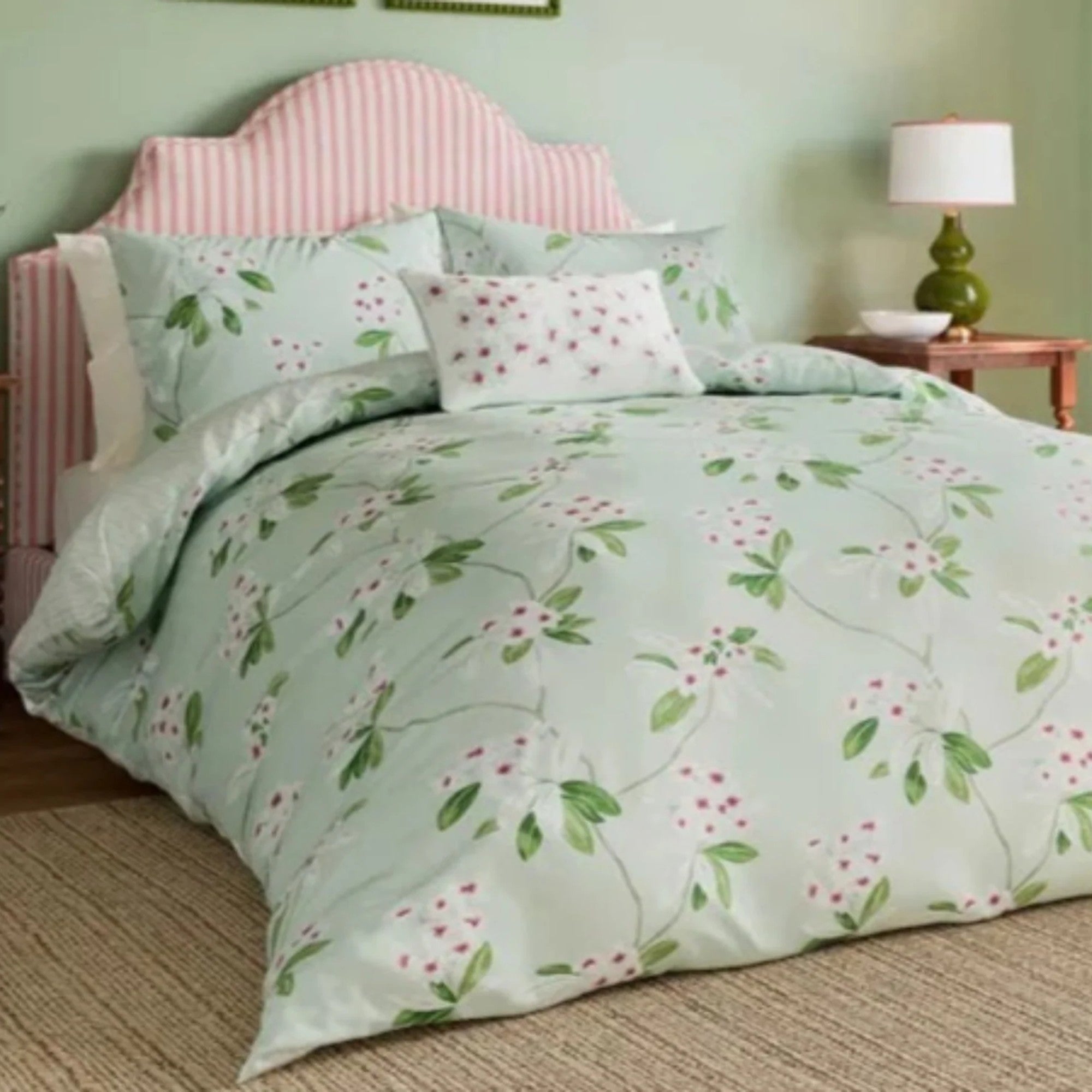 Sanderson "Oleander" Duvet Cover in Aqua
