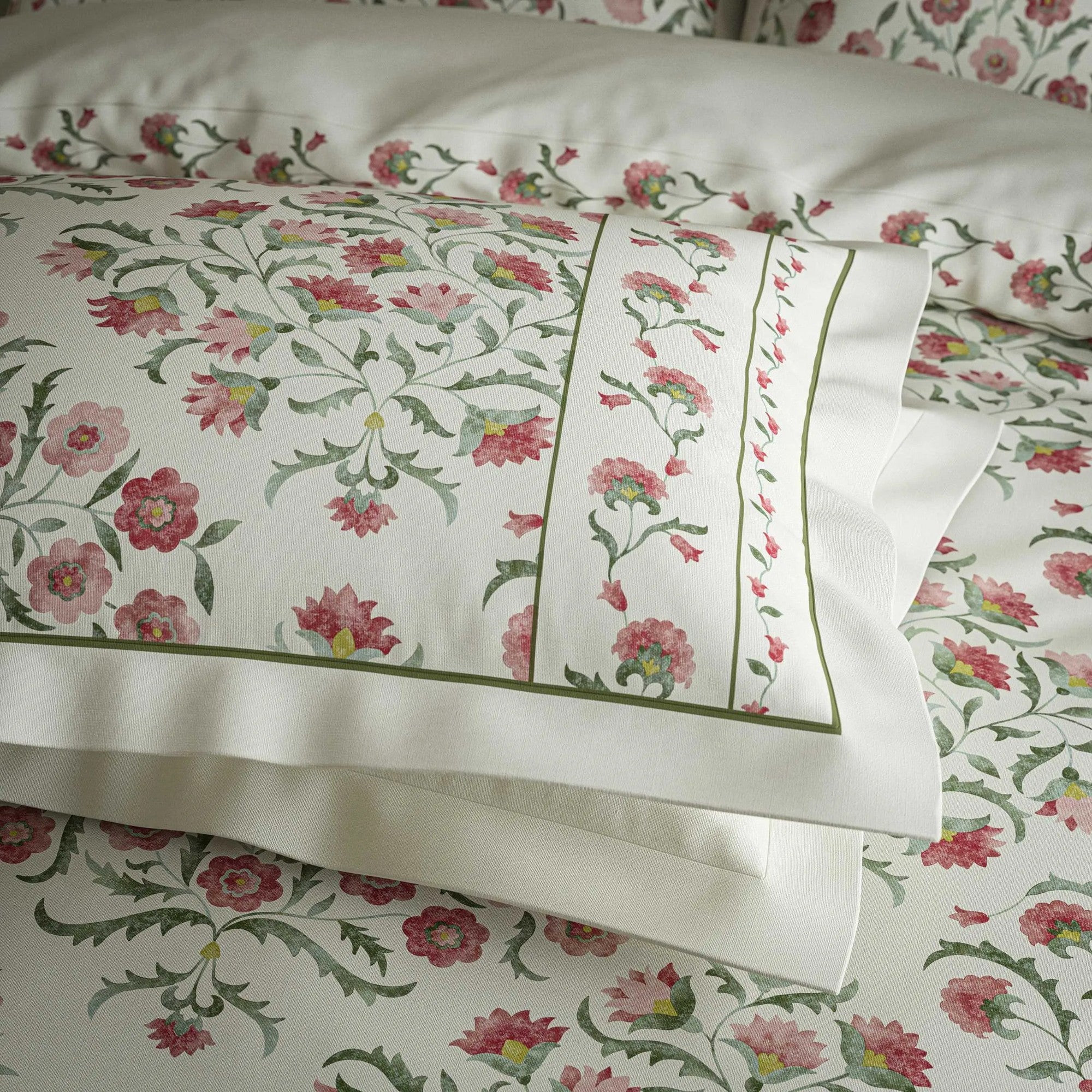 Ottoman Duvet Cover Set in Rose & Olive