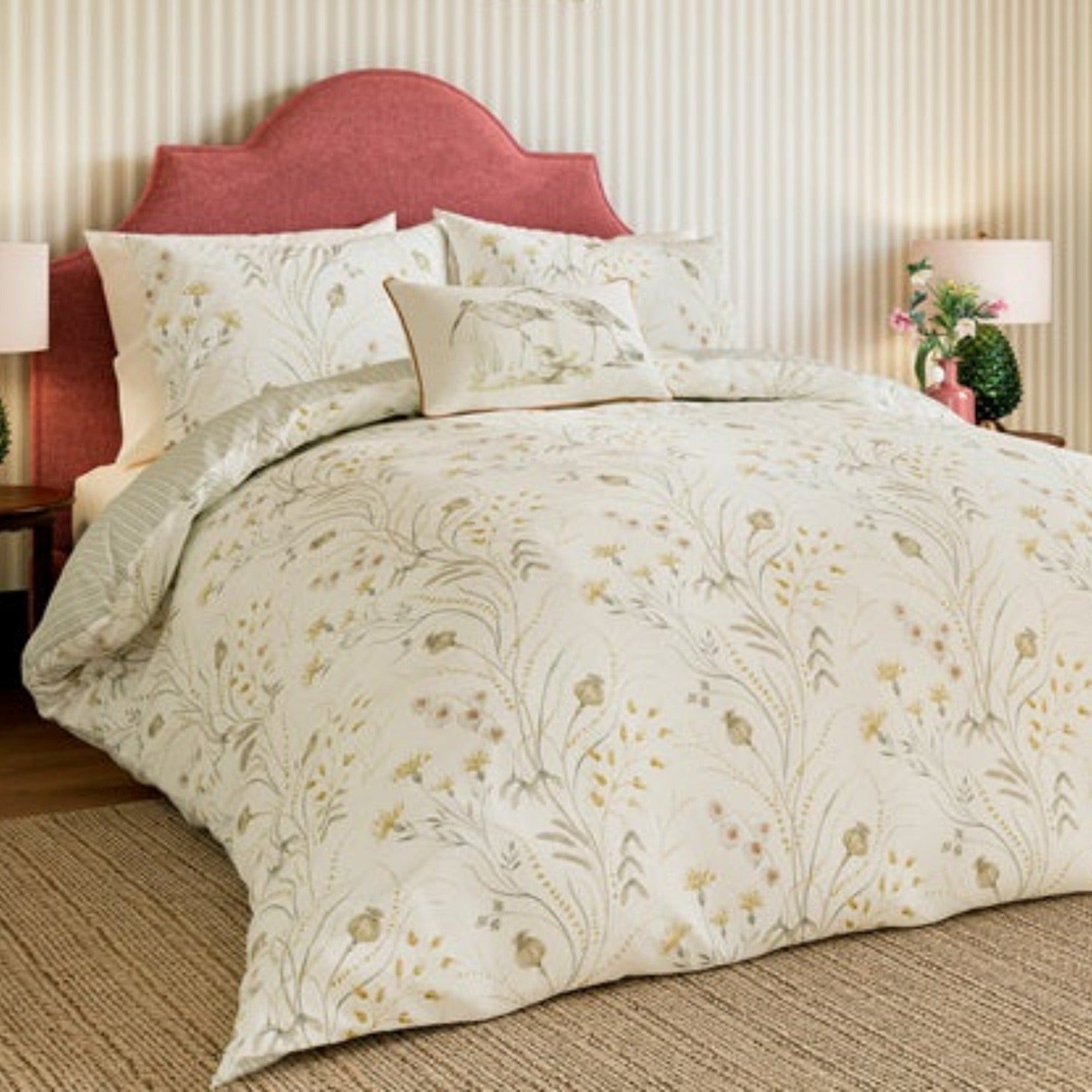 Summer Harvest Duvet Cover Set in Ochre & Mist