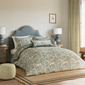 Tila Lime Duvet Cover Set in Soft Teal