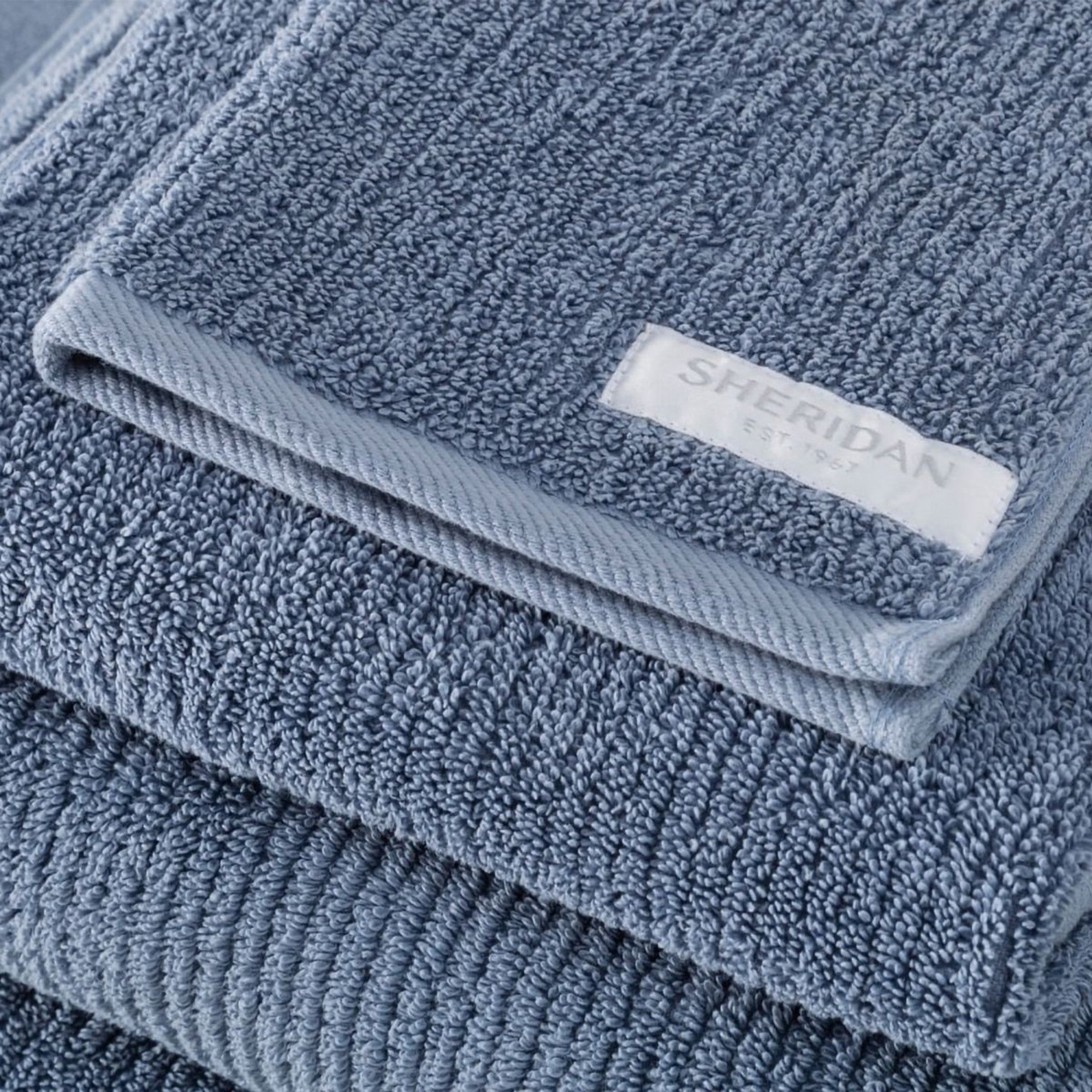 Living Textures Towel Collection in Orient Blue