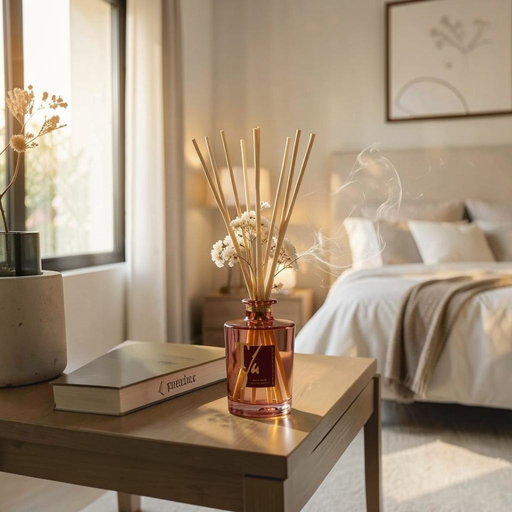 Rose Oud Diffuser with Bamboo Sticks