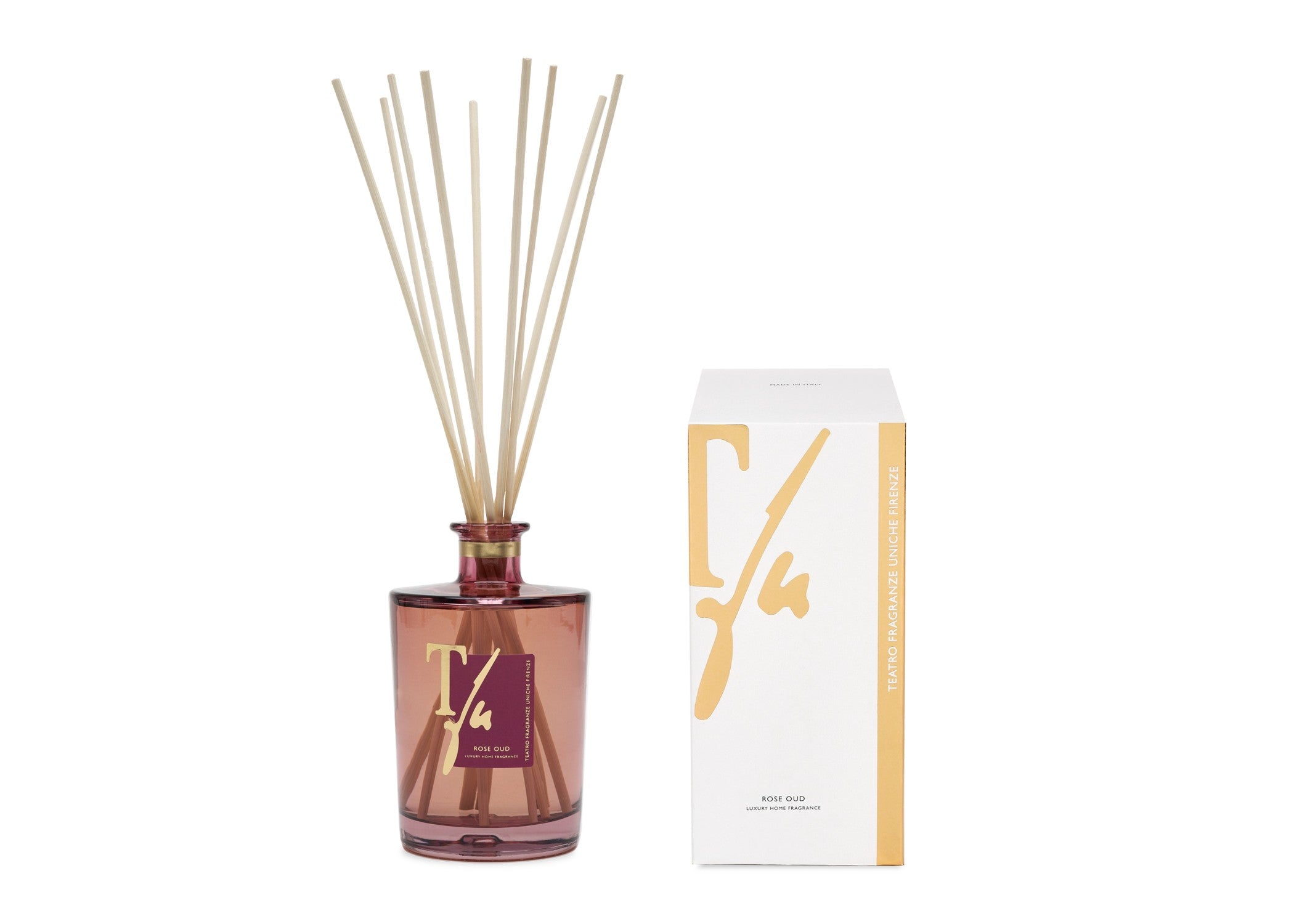 Teatro "Rose Oud" Diffuser with Bamboo Sticks (100 ml - 500 ml)