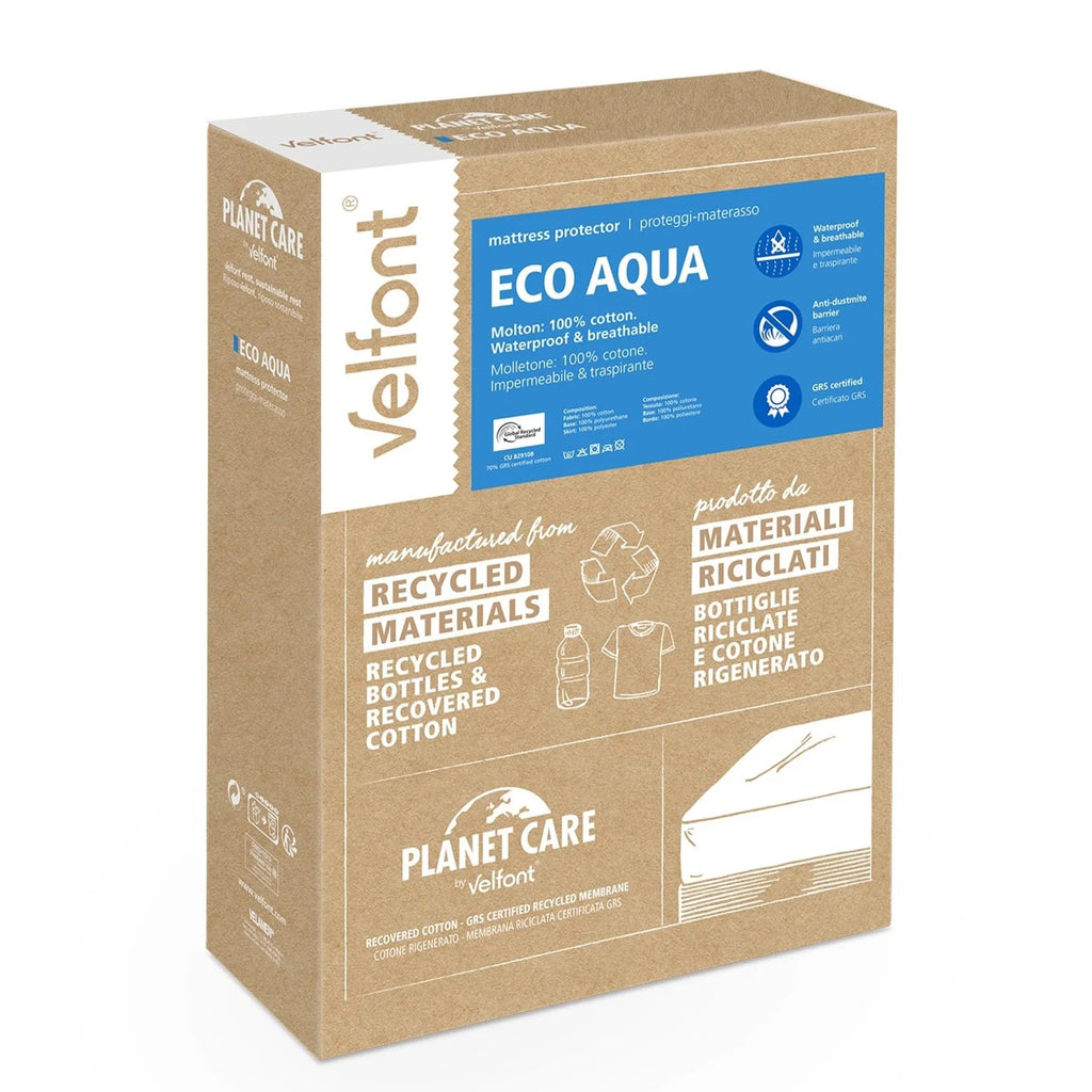 Velfont "Eco Aqua" Mattress Protector in White