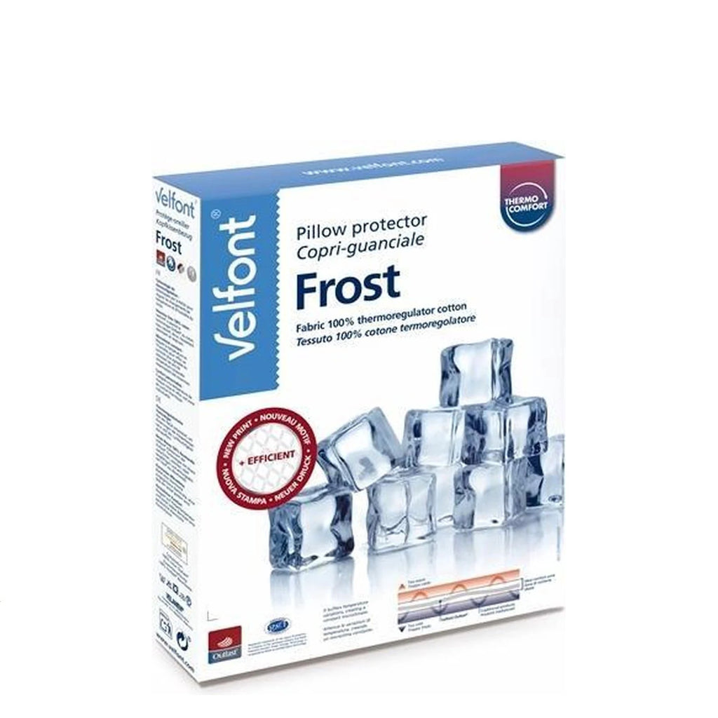 Frost 100% cotton Thermo-regulating pillow Protector in White
