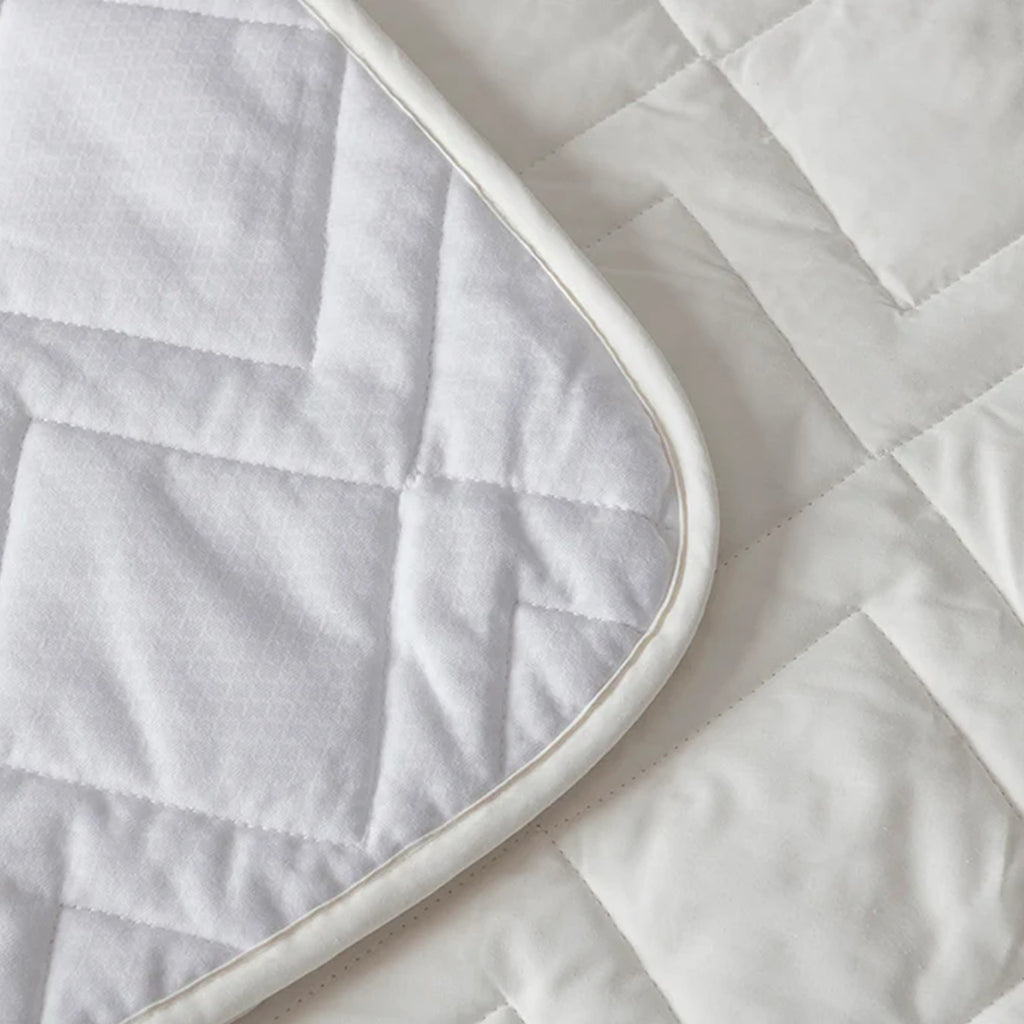 Velfont "Igloo" 100% Cotton Quilted Mattress Protector White
