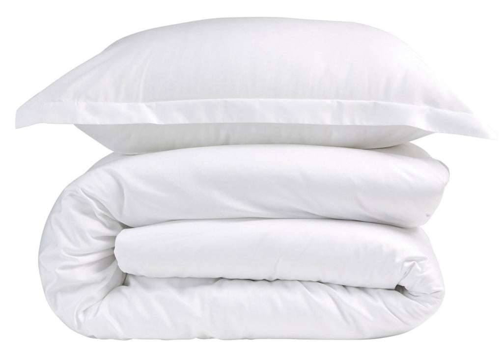 Christy "400 TC Sateen" Plain Dyed Sheets in Colour White