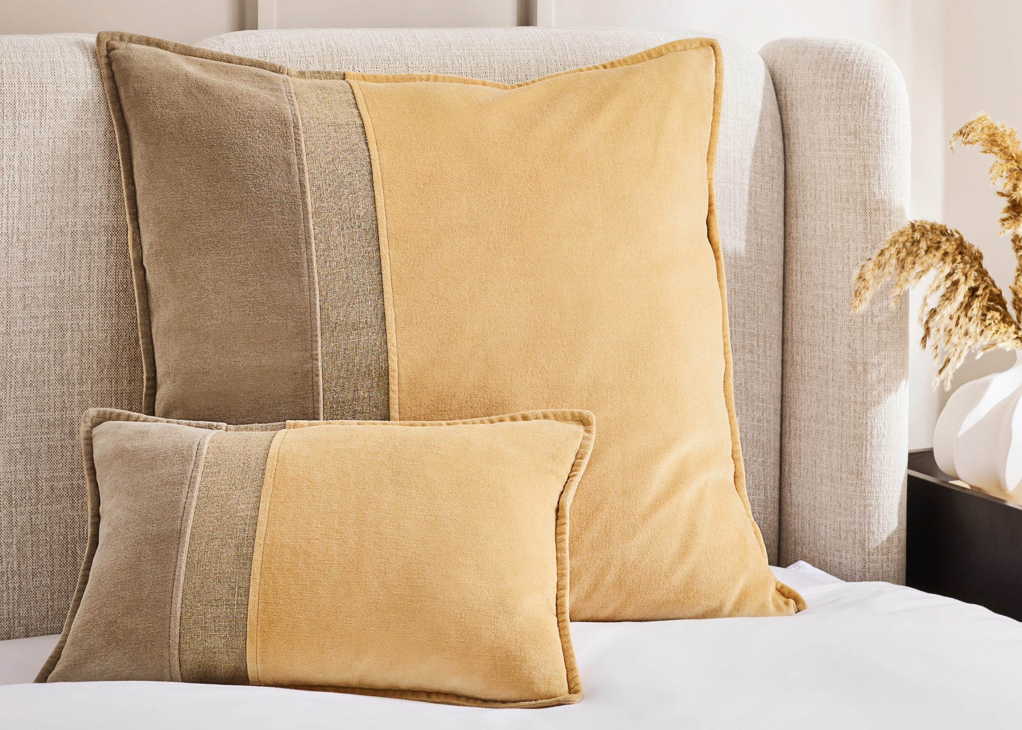 Christy "Antibes" Decorative Filled Cushion in Camel