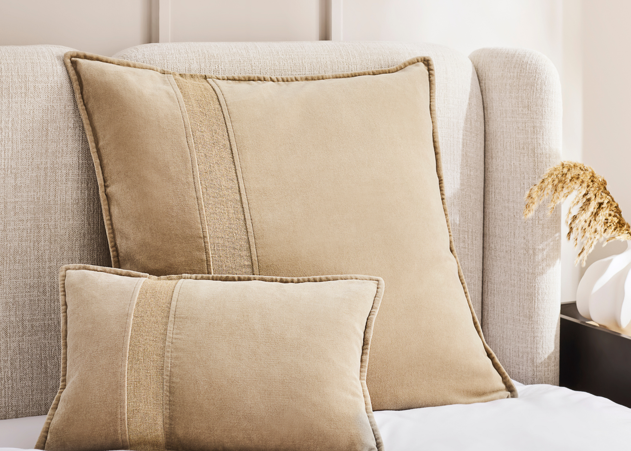 Christy "Antibes" Cushion Cover in Sand (Taupe)