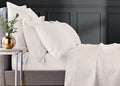Bedeck of Belfast "1000TC Egyptian Cotton Sateen" Plain Dyed Sheet in Chalk (Cream)
