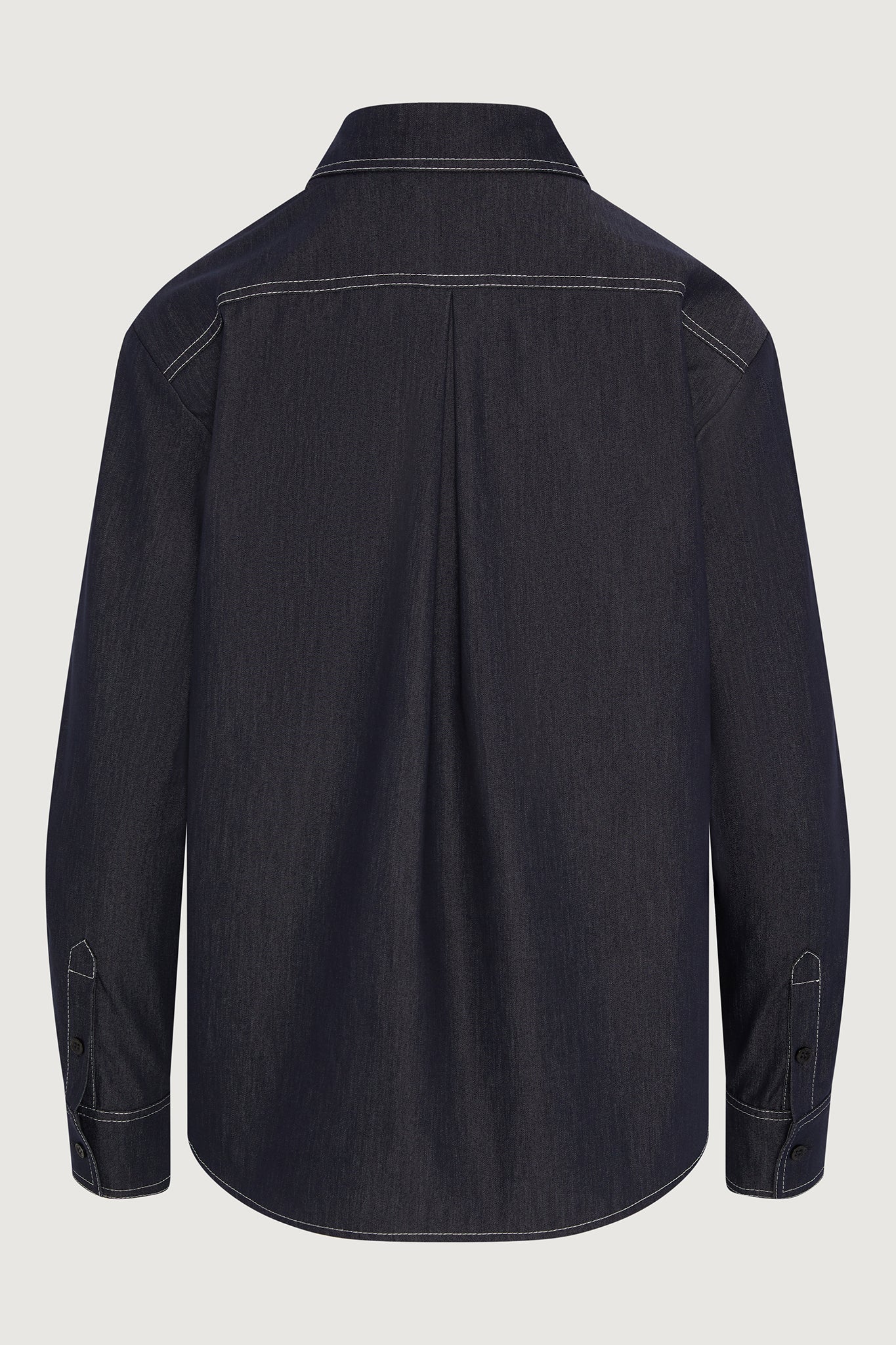 Jasper Conran "Faye" Denim Button Through Shirt in Blue