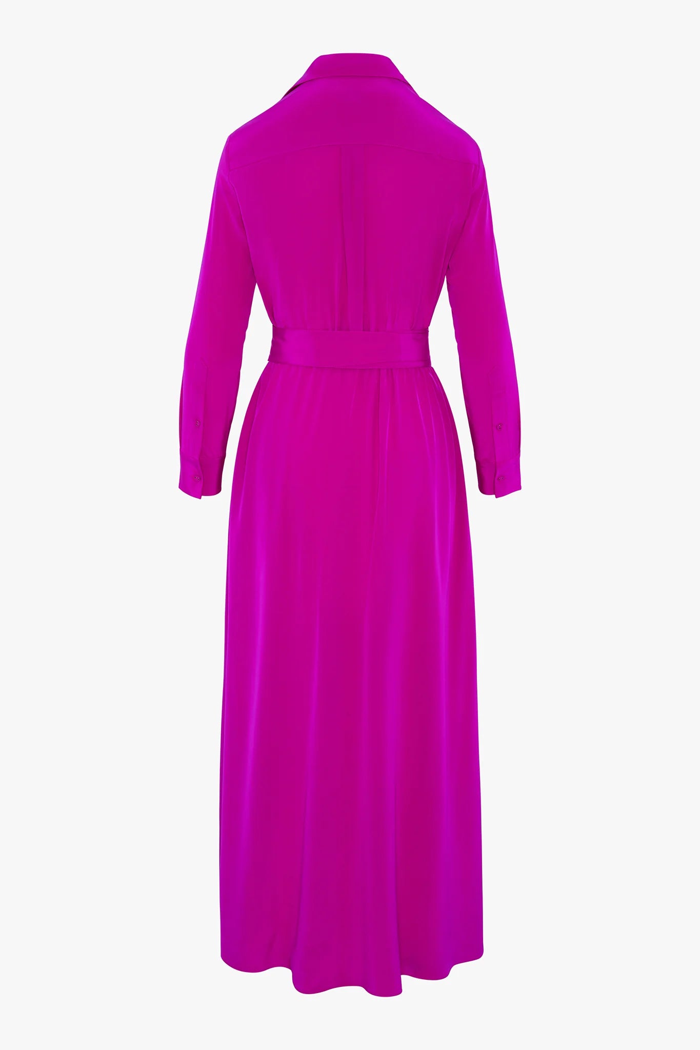 Jasper Conran "Celia" Maxi Silk Wrap Dress in Pink