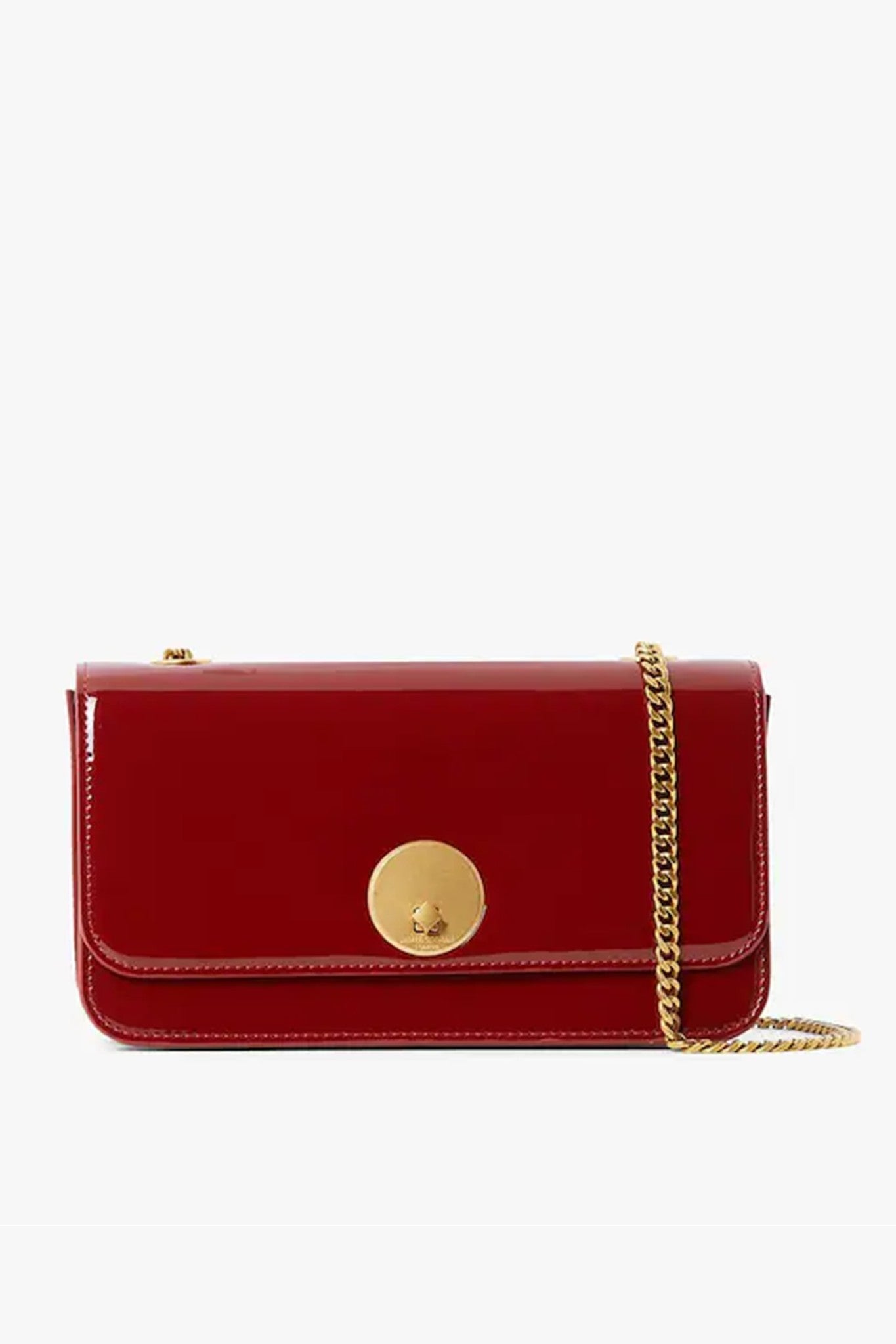Jasper Conran "Celia" Patent Chain Strap Evening Bag in Red