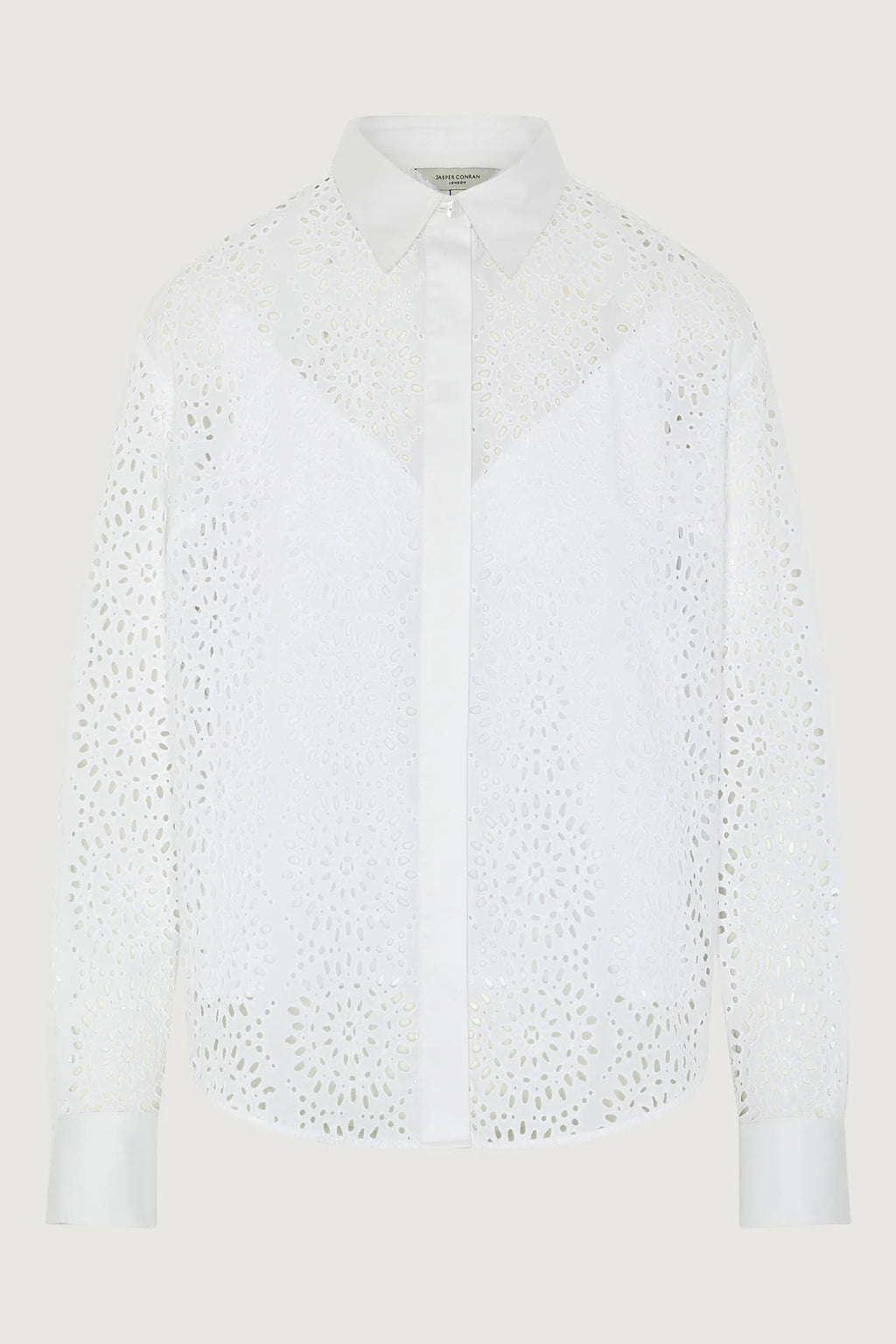 Felicia Broderie Shirt in White