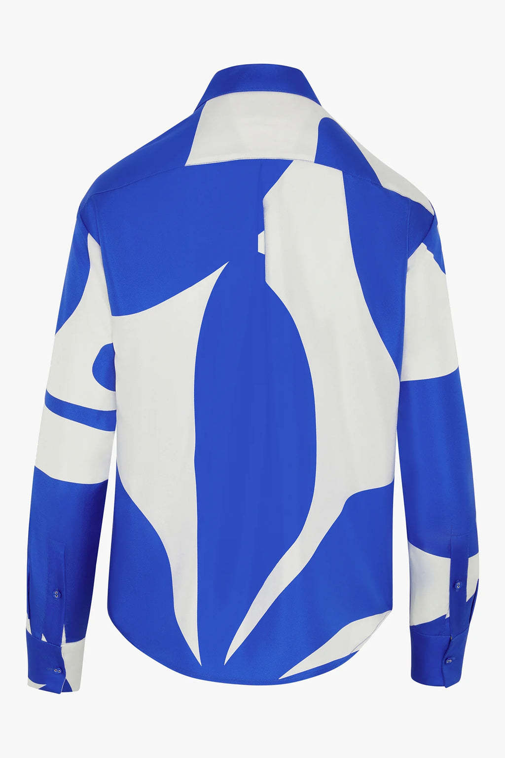 Jasper Conran "Gail" Silk Twill Printed Shirt in Blue