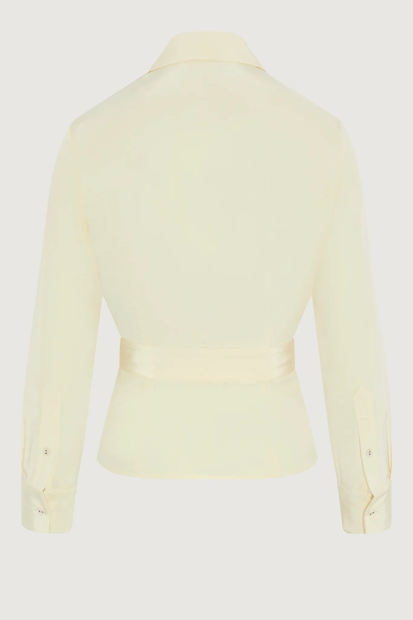 Jasper Conran "Genevieve" Silk Wrap Shirt in Champagne