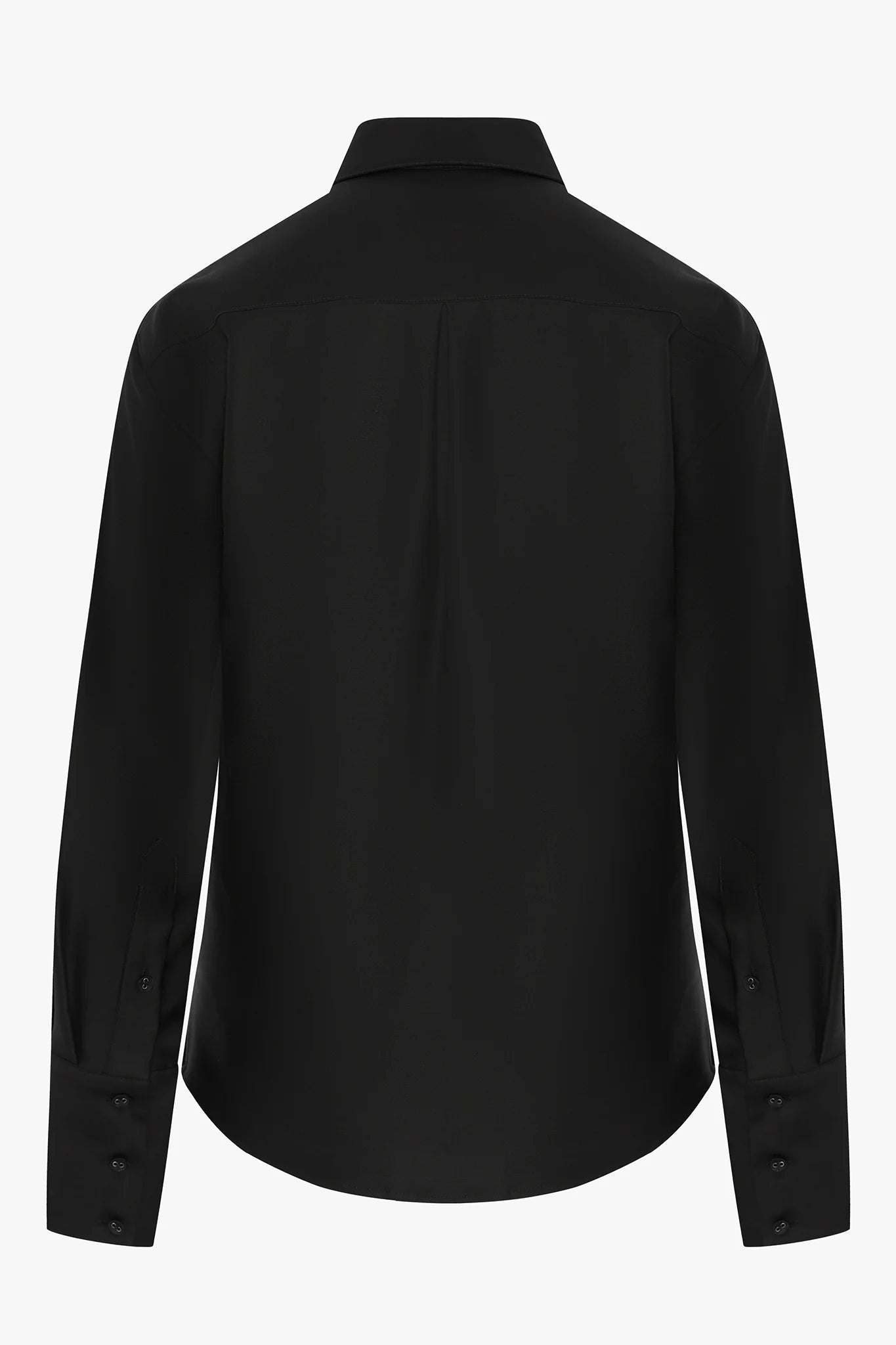 Jasper Conran "Imelda" Wool Silk Sequin Fitted Shirt in Black