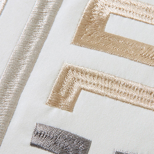 Bars Decorative Filled Cushion in Beige