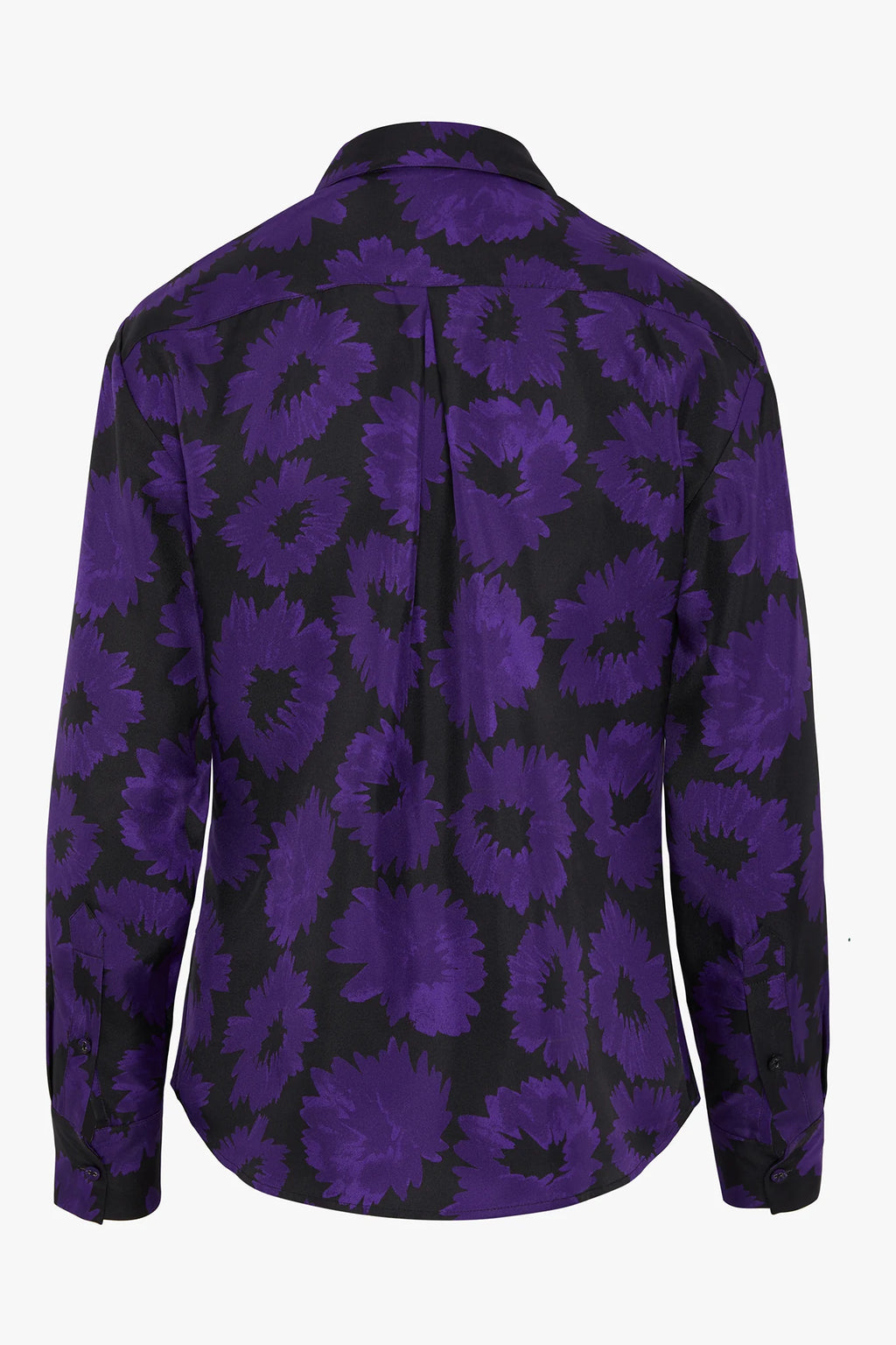 Jasper Conran "Isabella" Silk Twill Printed Shirt in Purple