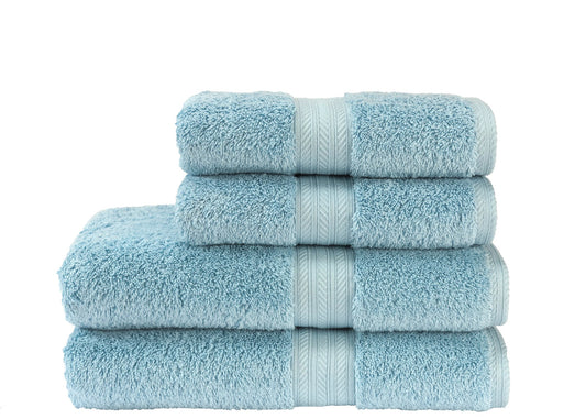 Christy "Renaissance" Egyptian Cotton Bath Towels Collection in Soft Chambray Blue
